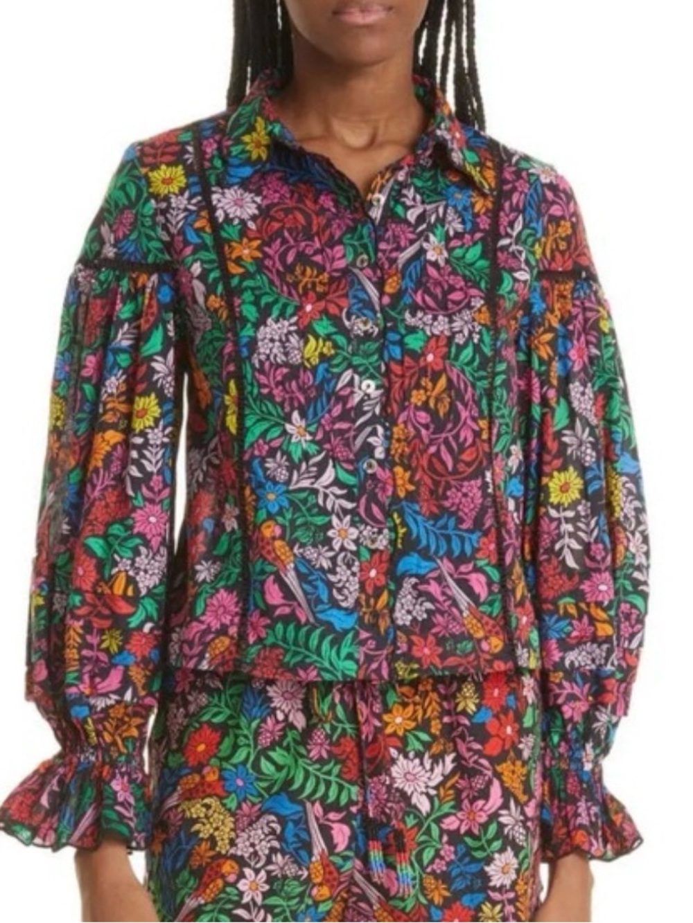 Farm Rio Tropical Garden Blouse
